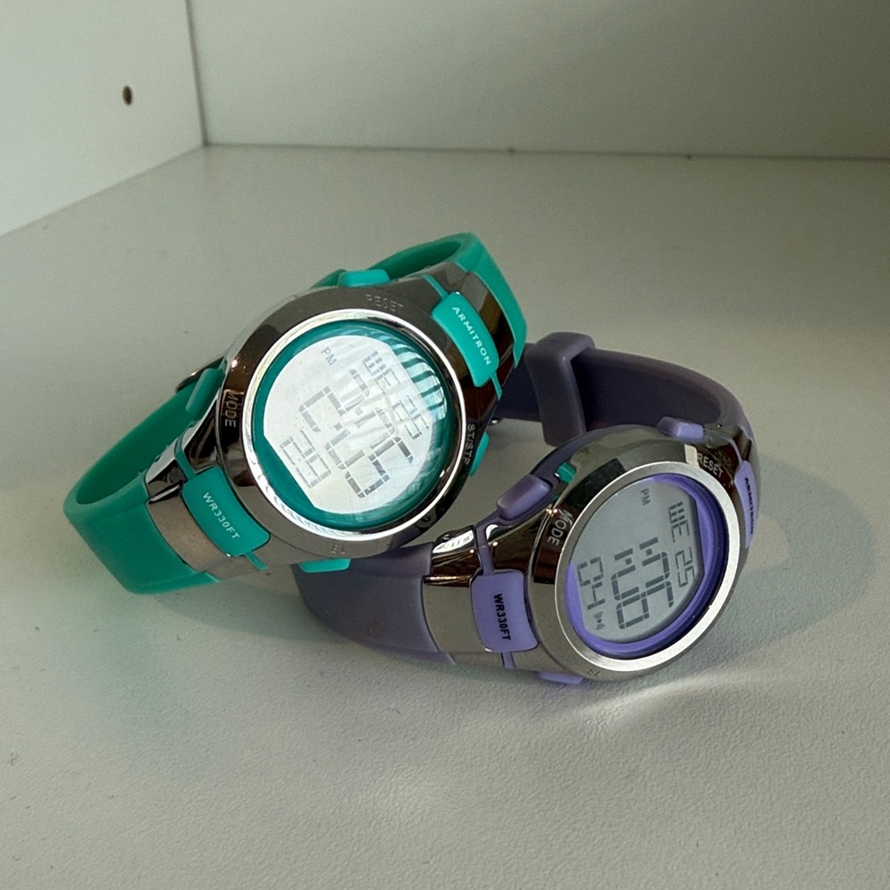 Digital Sports Watch Set - Teal and Purple